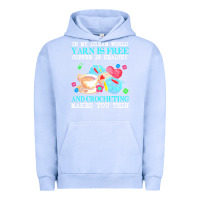 Pigment Grape Ice yarn t  shirt in my dream world yarn is free, coffee is healthy and cr Urban Hoodie - linhVisuals
