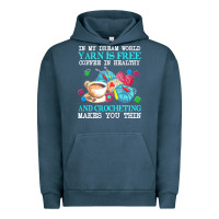 Pigment Midnight Navy yarn t  shirt in my dream world yarn is free, coffee is healthy and cr Urban Hoodie - linhVisuals