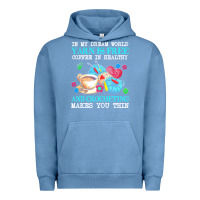 Pigment Pebble Blue yarn t  shirt in my dream world yarn is free, coffee is healthy and cr Urban Hoodie - linhVisuals