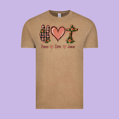 Peace Love Jesus Vintage Tee Designed By Jasminsmagicworld