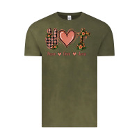 Vintage Olive Peace Love Jesus Vintage Tee - Jasminsmagicworld