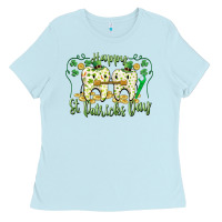 Baby Blue Happy St. Patrick's Day Tooth Dentist Ladies Tee - CowGirlArtShop