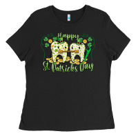 Black Happy St. Patrick's Day Tooth Dentist Ladies Tee - CowGirlArtShop
