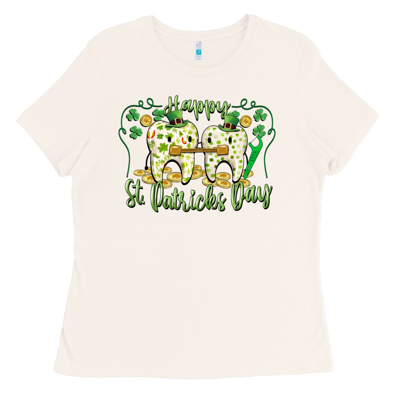 Happy St. Patrick's Day Tooth Dentist Ladies Tee by CowGirlArtShop | Teevron