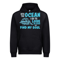 Black into the ocean i go to find my soul Urban Hoodie - linhVisuals