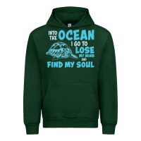 Forest Green into the ocean i go to find my soul Urban Hoodie - linhVisuals