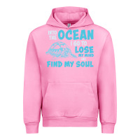 Fuchsia Pink into the ocean i go to find my soul Urban Hoodie - linhVisuals