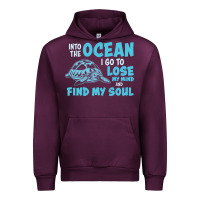 Mauve Wine into the ocean i go to find my soul Urban Hoodie - linhVisuals