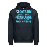 Navy into the ocean i go to find my soul Urban Hoodie - linhVisuals