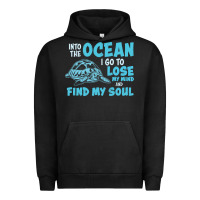 Pigment Black into the ocean i go to find my soul Urban Hoodie - linhVisuals