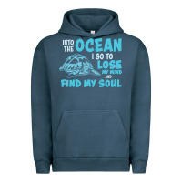 Pigment Midnight Navy into the ocean i go to find my soul Urban Hoodie - linhVisuals