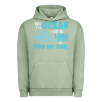Pigment Oil Green into the ocean i go to find my soul Urban Hoodie - linhVisuals