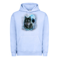 Pigment Grape Ice t shirt, grey wolf hunting ground, icy moon, forest, galaxy Urban Hoodie - linhVisuals