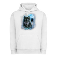 Pigment Lunar Rock t shirt, grey wolf hunting ground, icy moon, forest, galaxy Urban Hoodie - linhVisuals