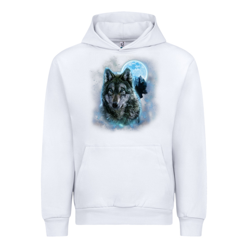 T Shirt, Grey Wolf Hunting Ground, Icy Moon, Forest, Galaxy Urban Hoodie by linhVisuals | Teevron