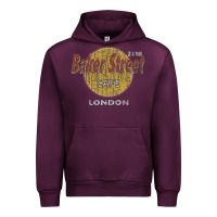 Mauve Wine baker street cafe 221b london   sherlock holmes fans Urban Hoodie - linhVisuals