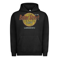 Pigment Black baker street cafe 221b london   sherlock holmes fans Urban Hoodie - linhVisuals