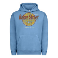 Pigment Pebble Blue baker street cafe 221b london   sherlock holmes fans Urban Hoodie - linhVisuals
