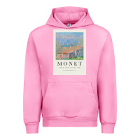 Fuchsia Pink Claude Monet 1888 Urban Hoodie - linhVisuals