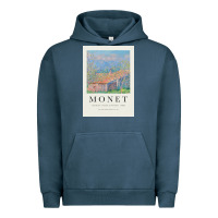Pigment Midnight Navy Claude Monet 1888 Urban Hoodie - linhVisuals