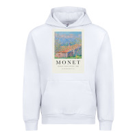 White Claude Monet 1888 Urban Hoodie - linhVisuals