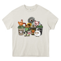 Farm Animal Coffee Cups Heavy Core Tee | Teevron