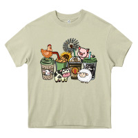Mossy Farm animal coffee cups Heavy Core Tee - HowdyJamesFarm