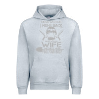 Heather Grey mess with my wife and they Urban Hoodie - linhVisuals