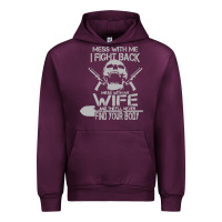 Mauve Wine mess with my wife and they Urban Hoodie - linhVisuals