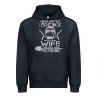 Navy mess with my wife and they Urban Hoodie - linhVisuals