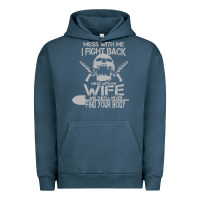 Pigment Midnight Navy mess with my wife and they Urban Hoodie - linhVisuals