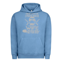 Pigment Pebble Blue mess with my wife and they Urban Hoodie - linhVisuals