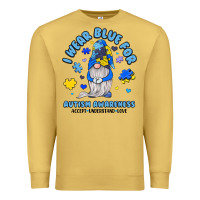 Antique Gold i wear blue for autism awareness Premium Sweatshirt - JahusDesignShop