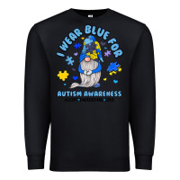 Black i wear blue for autism awareness Premium Sweatshirt - JahusDesignShop