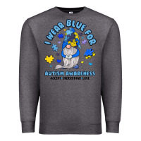 Charcoal Heather i wear blue for autism awareness Premium Sweatshirt - JahusDesignShop