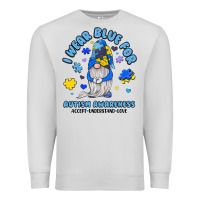 Dove Grey i wear blue for autism awareness Premium Sweatshirt - JahusDesignShop