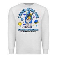 Oatmeal Heather i wear blue for autism awareness Premium Sweatshirt - JahusDesignShop