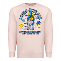 Pale Pink i wear blue for autism awareness Premium Sweatshirt - JahusDesignShop