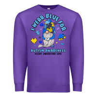 Purple i wear blue for autism awareness Premium Sweatshirt - JahusDesignShop