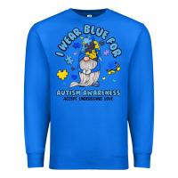 I Wear Blue For Autism Awareness Premium Sweatshirt | Teevron