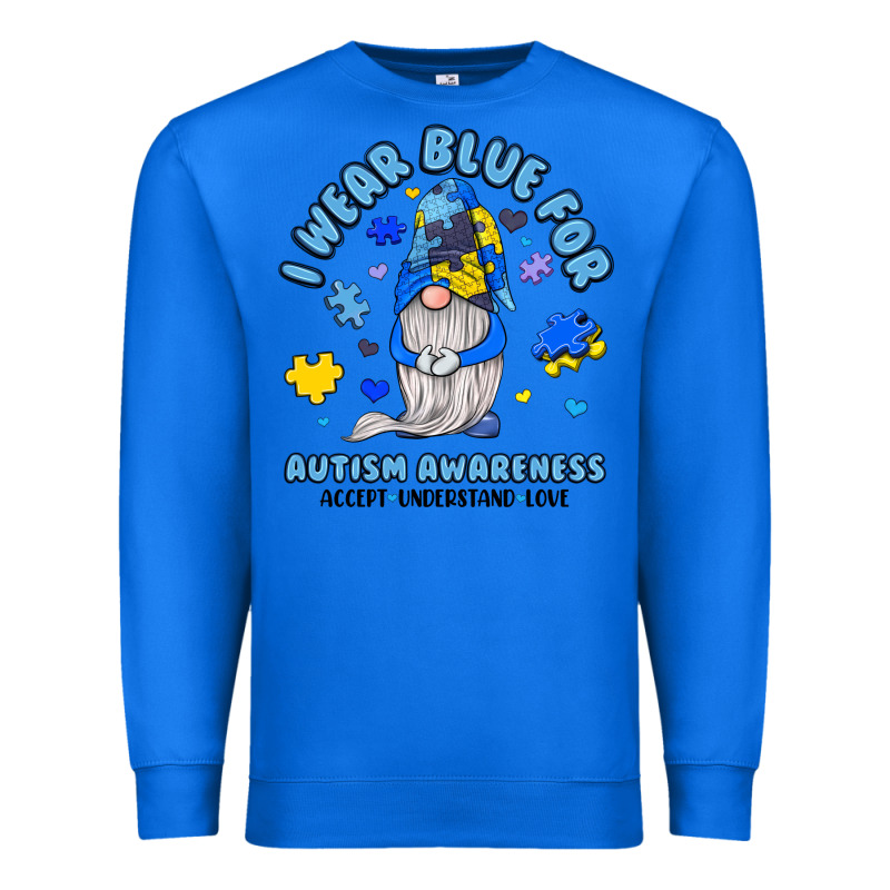 I Wear Blue For Autism Awareness Premium Sweatshirt by JahusDesignShop | Teevron
