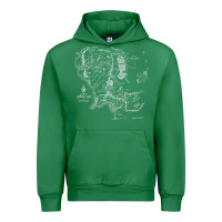 Emerald middle earth map [tb] Urban Hoodie - linhVisuals