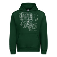 Forest Green middle earth map [tb] Urban Hoodie - linhVisuals
