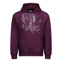 Mauve Wine middle earth map [tb] Urban Hoodie - linhVisuals