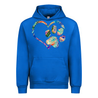 Cobalt dog paw print tie dye rainbow dog lover rescue retro 70s t shirt Urban Hoodie - linhVisuals