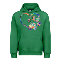 Emerald dog paw print tie dye rainbow dog lover rescue retro 70s t shirt Urban Hoodie - linhVisuals