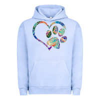 Pigment Grape Ice dog paw print tie dye rainbow dog lover rescue retro 70s t shirt Urban Hoodie - linhVisuals