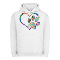 Pigment Lunar Rock dog paw print tie dye rainbow dog lover rescue retro 70s t shirt Urban Hoodie - linhVisuals