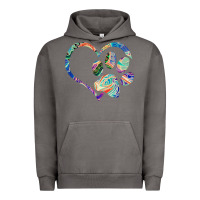 Pigment Tornado dog paw print tie dye rainbow dog lover rescue retro 70s t shirt Urban Hoodie - linhVisuals