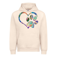 Sandshell dog paw print tie dye rainbow dog lover rescue retro 70s t shirt Urban Hoodie - linhVisuals